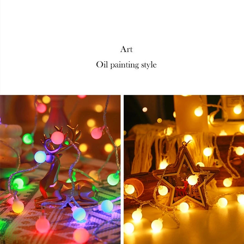 10M USB/Battery Power Ball LED String Lights Garland Lights Outdoor Lamp Wedding Garden Fairy Lights Christmas Decoration