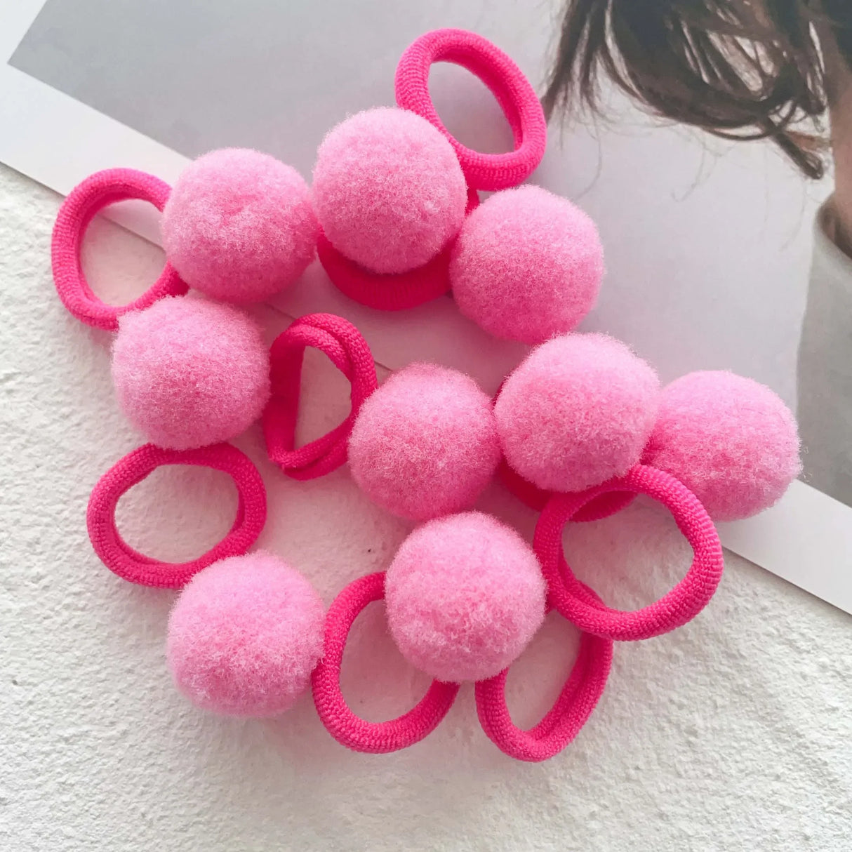 Lot de 10 élastiques à cheveux pour enfants, en peluche, en caoutchouc, pour filles, bonbons, chouchous, accessoires pour cheveux de bébé