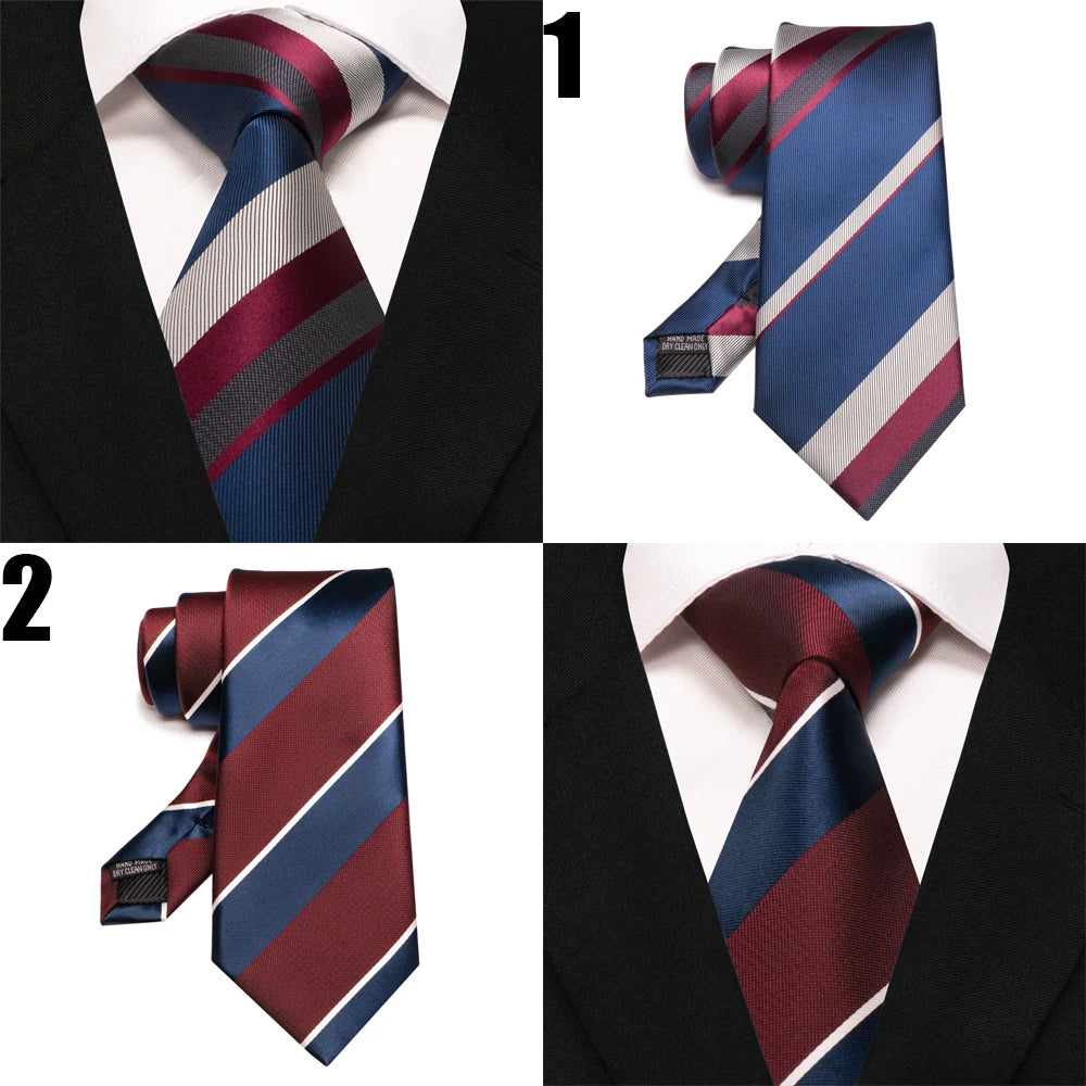 Cadeaux pour hommes EASTEPIC : cravates rayées, cravates rouges pour messieurs en vêtements raffinés, accessoires à la mode pour les occasions sociales