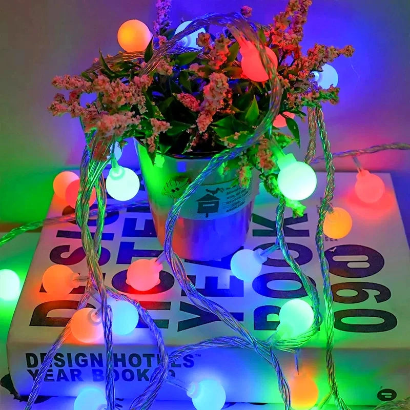 10M USB/Battery Power Ball LED String Lights Garland Lights Outdoor Lamp Wedding Garden Fairy Lights Christmas Decoration