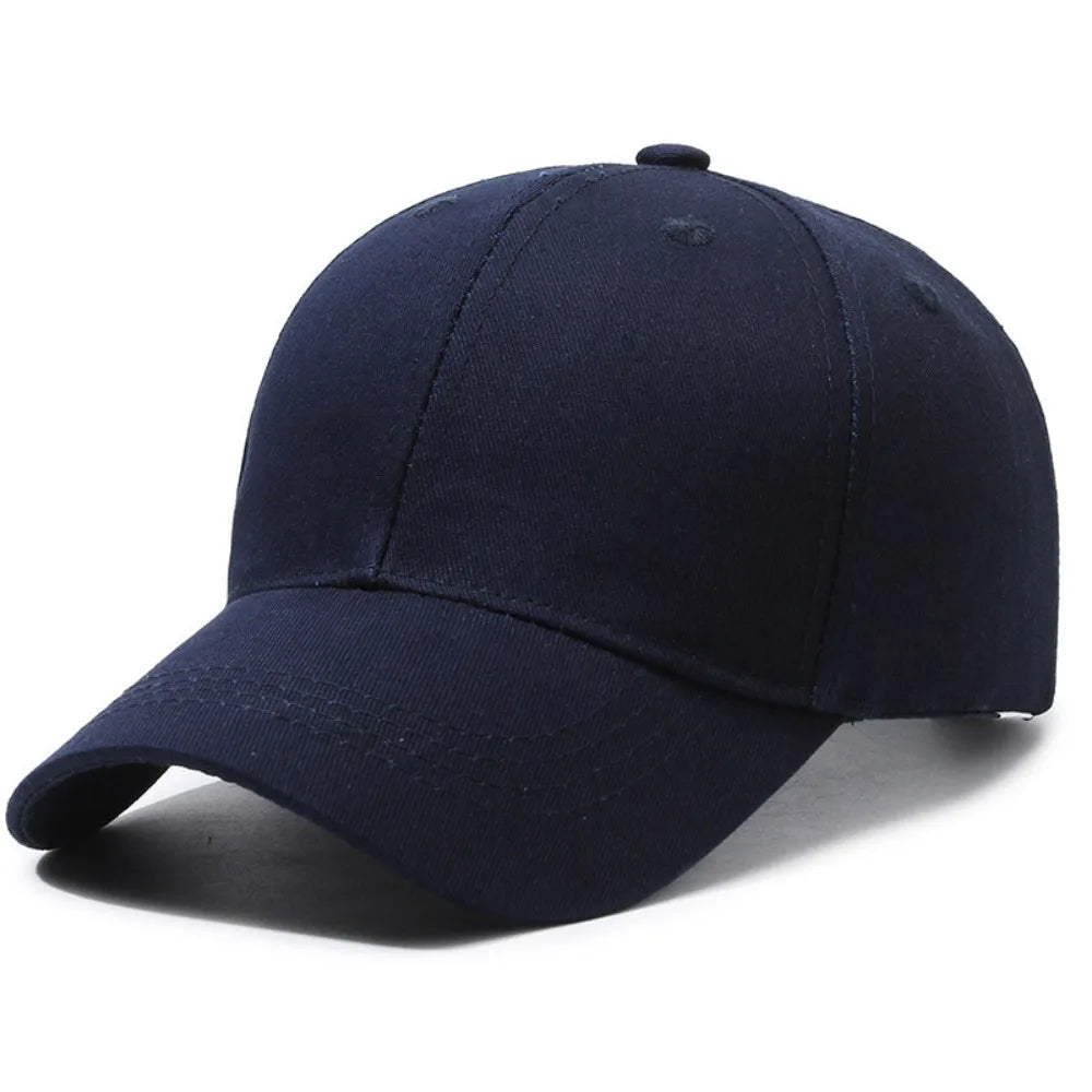 Casquette de baseball noire pour homme et femme, ajustable, en coton, style décontracté, pour l'été