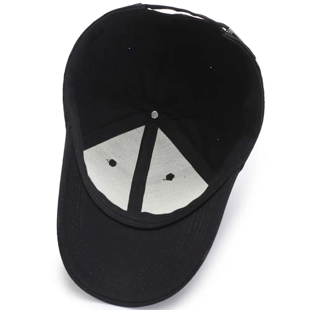 Casquette de baseball noire pour homme et femme, ajustable, en coton, style décontracté, pour l'été
