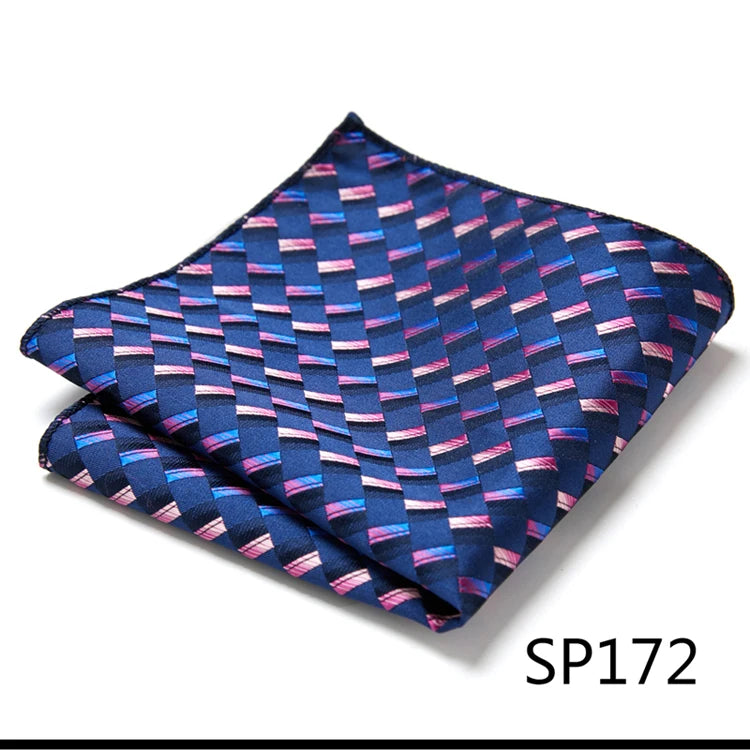 Pocket Square Handkerchief Nice Handmade Woven 100% Silk Hanky Pocket Square Printed hombre Pink Office Clothing accessories