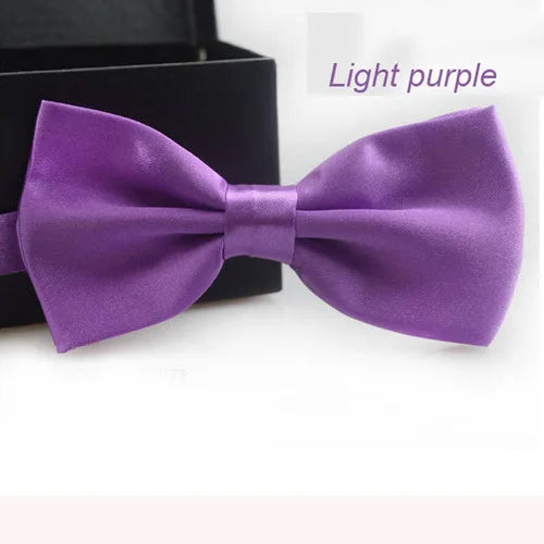 Classic Men Bowtie Boys Grils Children Bow Tie Fashion Solid Color Green Red Black White Green Wedding Ties Accessories