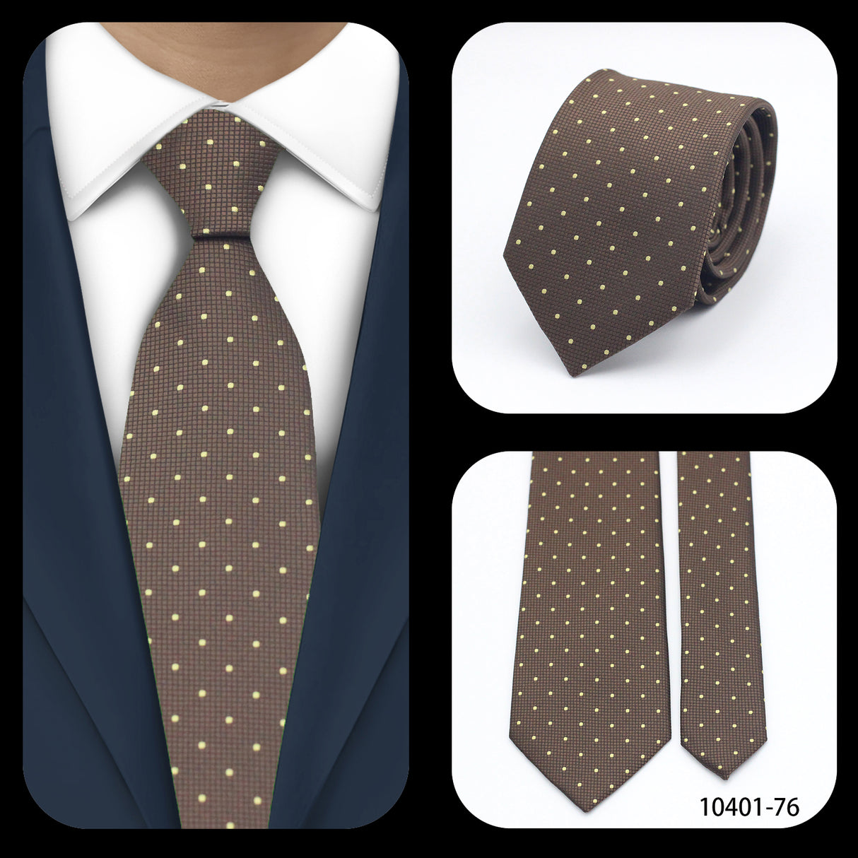 Cravates élégantes à pois pour hommes LYL 7 cm, cravate de luxe avec imprimé géométrique, cadeau pour invités, accessoires de festival pour gentleman