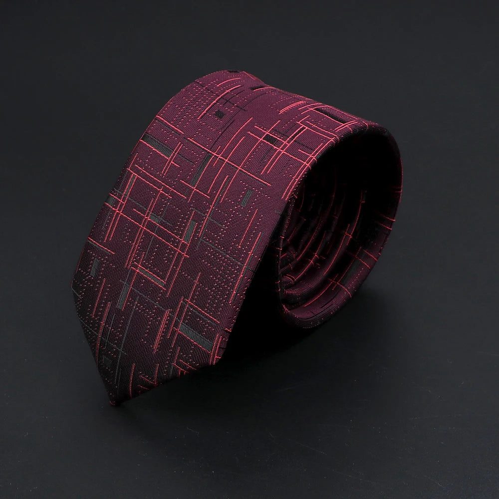 26 Styles Men's Jacquard Novelty Ties Skinny Floral Paisley Striped Necktie Business Narrow Suit Shirt Daily Wear Accessories