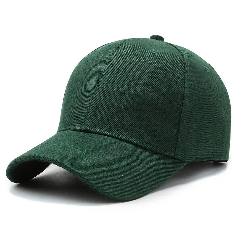 Casquette unisexe décontractée, unie, ajustable, à rabat, style hip-hop, pour homme et femme