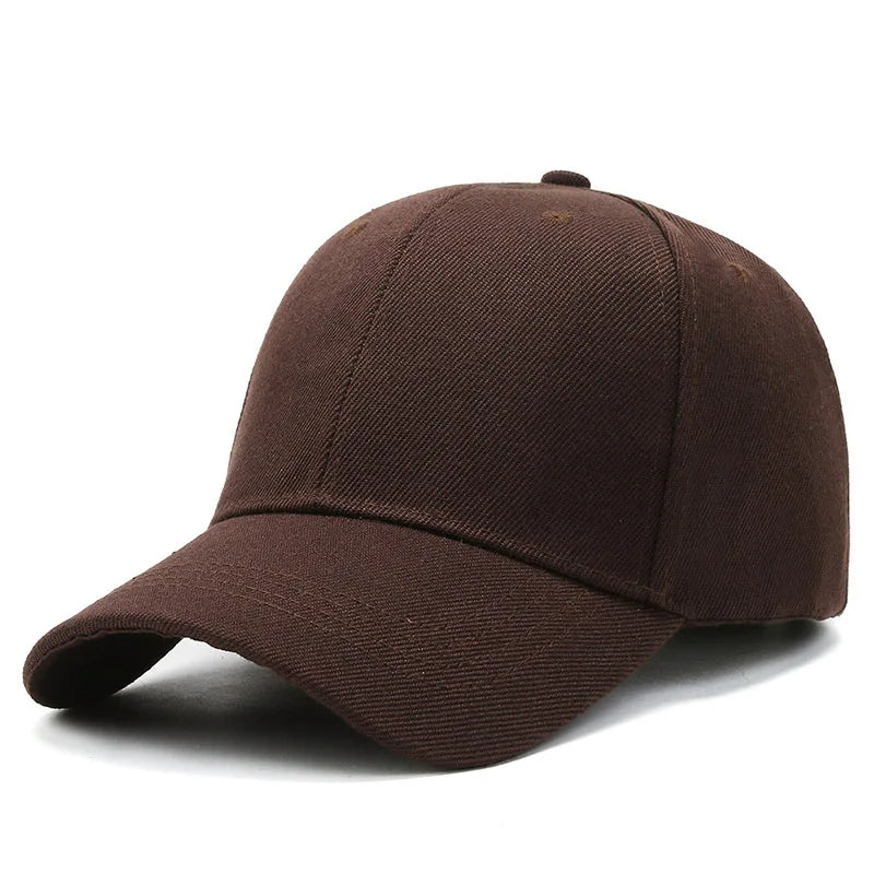 Casquette unisexe décontractée, unie, ajustable, à rabat, style hip-hop, pour homme et femme