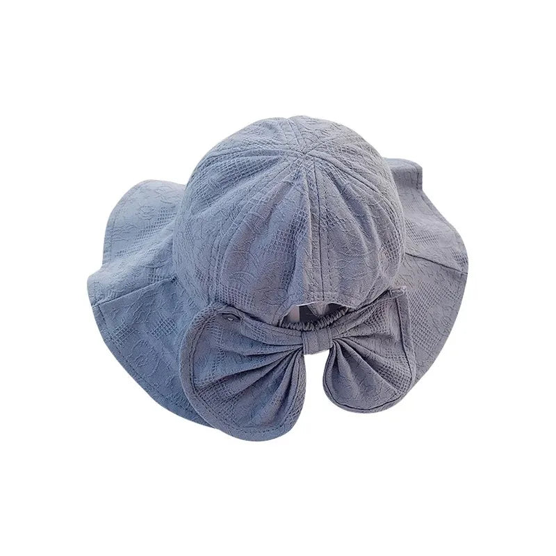Chapeau de princesse pour bébé fille, grand nœud, casquette d'été pour bébé fille, chapeau de soleil à large bord pour voyage, accessoires pour enfants de 1 à 3 ans