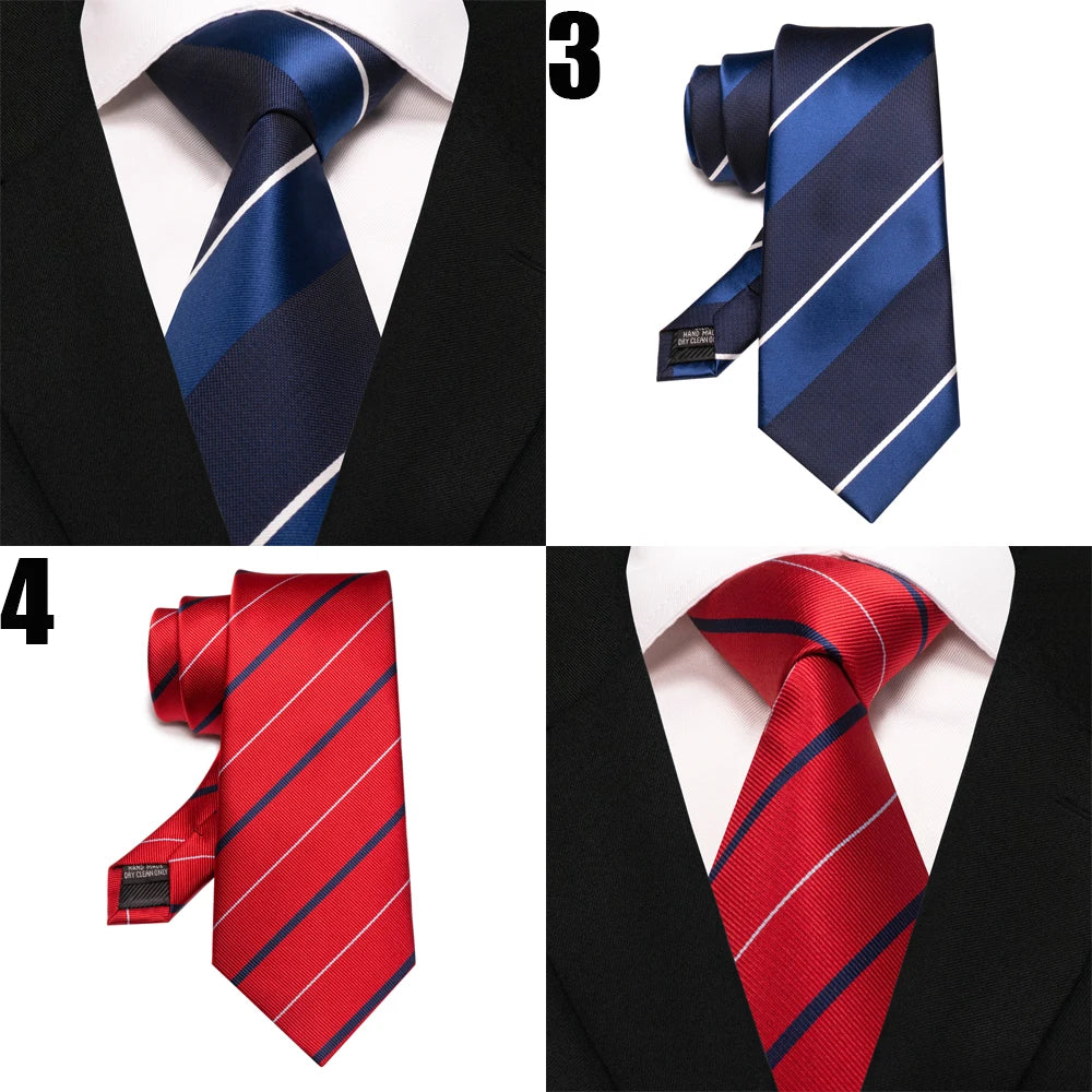 Cadeaux pour hommes EASTEPIC : cravates rayées, cravates rouges pour messieurs en vêtements raffinés, accessoires à la mode pour les occasions sociales
