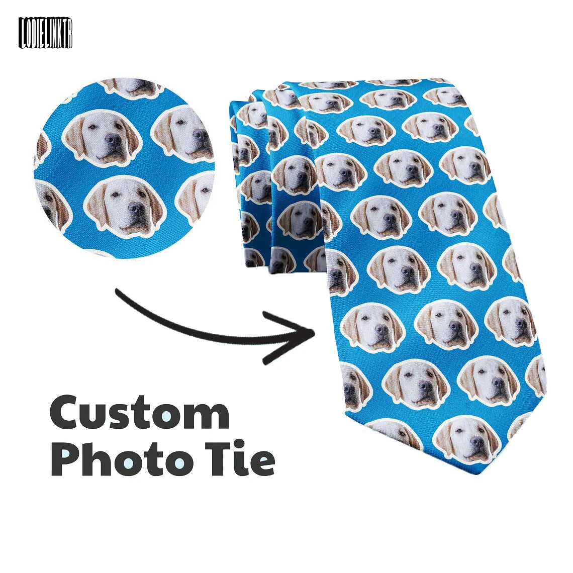 Cravate personnalisée avec photo de votre animal de compagnie, cravate amusante personnalisée pour fête, mariage, dîner, chemise, costume, accessoires, cadeau, cosplay