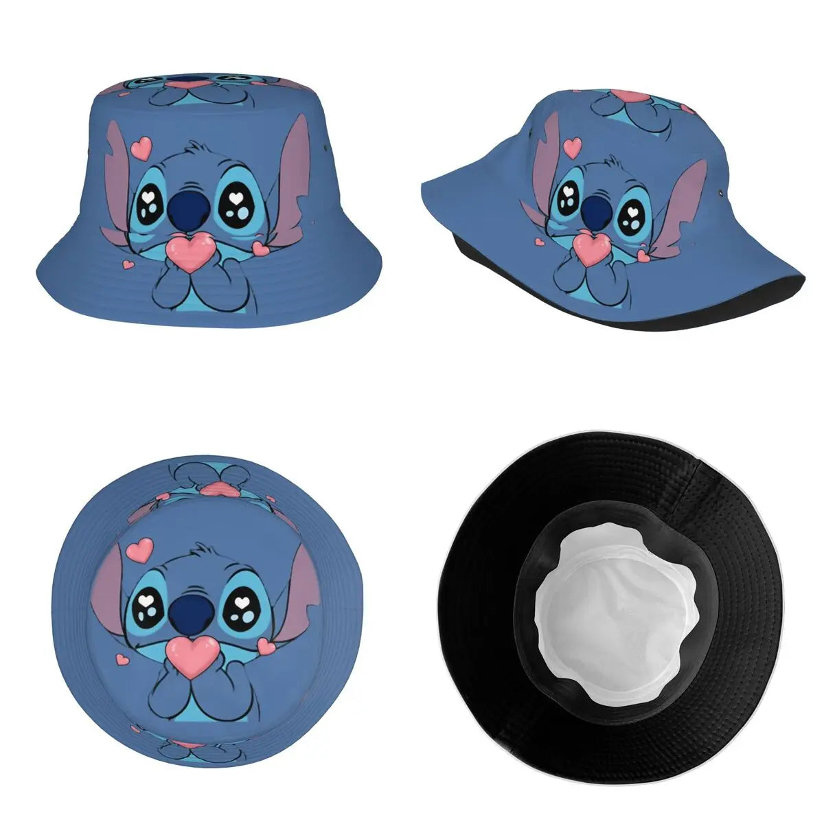 Bob unisexe Kawaii, accessoire de dessin animé amusant, chapeau bob pour la plage, couvre-chef léger