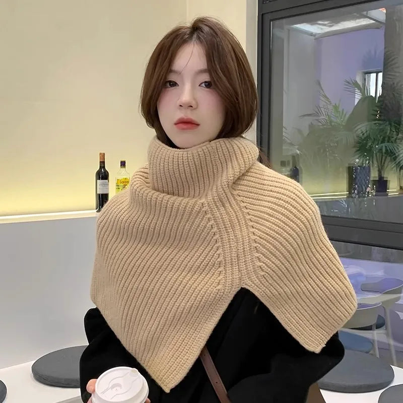 Écharpe femme automne hiver nouvelle mode vêtements d'extérieur foulard tête couleur unie cou couverture laine tricoté châle livraison gratuite