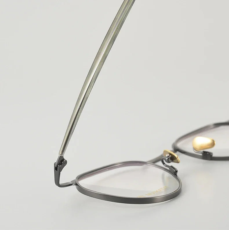 Top Quality Acetate Titanium Optical Glasses Frame Luxury Vintage Computer Eyeglasses Designer Ultra-Light Eyewear