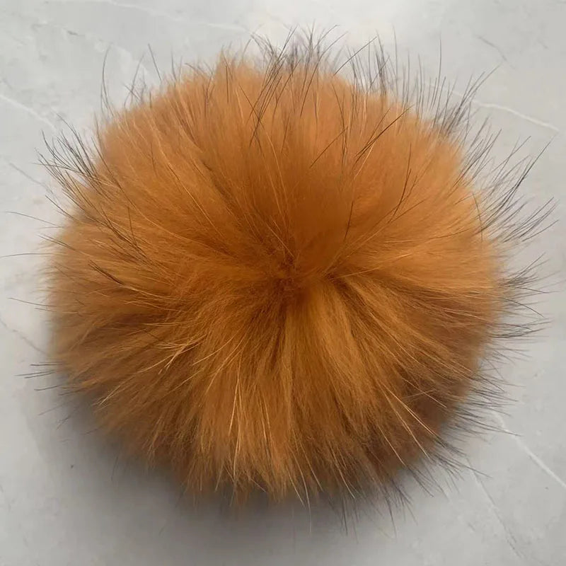 Pompones de piel de zorro real de 15 cm para hacer uno mismo, pompones de piel de mapache, bolas de piel natural para sombreros, bolsos, zapatos, bufandas y accesorios.