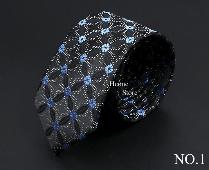 26 Styles Men's Jacquard Novelty Ties Skinny Floral Paisley Striped Necktie Business Narrow Suit Shirt Daily Wear Accessories