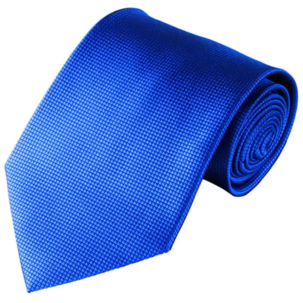 Cravate tendance pour homme, accessoire de mariage, cravate en soie unie, noir, bleu, rouge, blanc