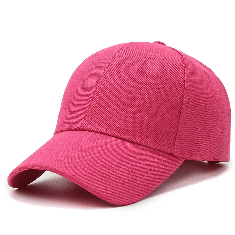 Casquette unisexe décontractée, unie, ajustable, à rabat, style hip-hop, pour homme et femme