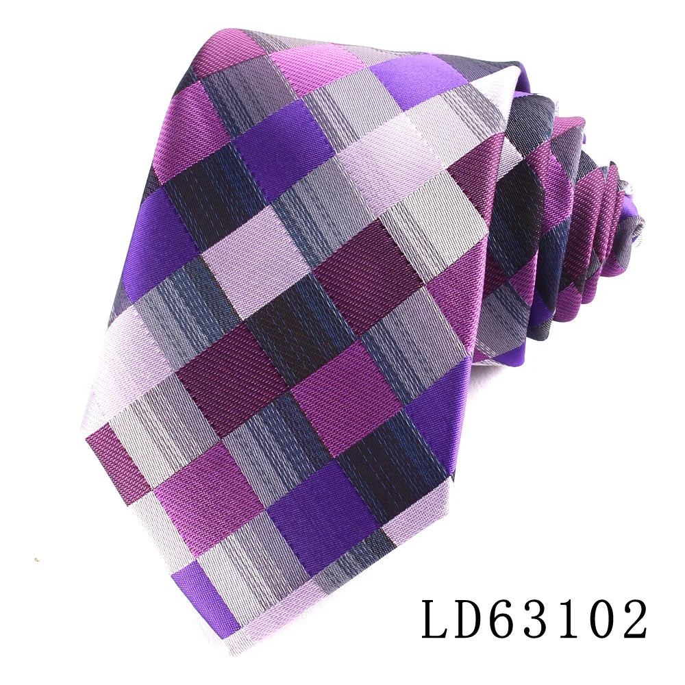 Nouvelles cravates classiques à carreaux pour hommes et femmes, cravates fines pour soirées, affaires, costumes, mariages, cadeaux pour mariés
