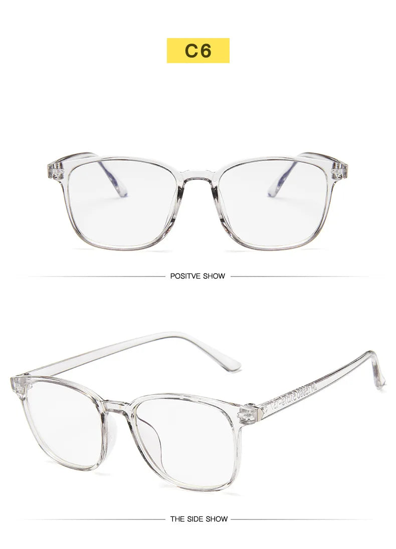 Transparent square Computer Glasses Frame Women Men Anti Blue Light round Eyewear Blocking Glasses Optical Spectacle Eyeglass