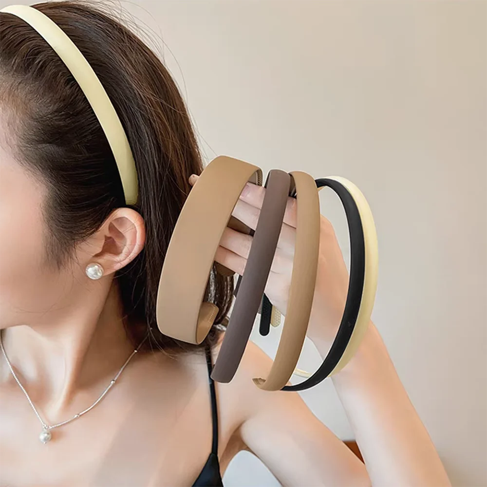 3pc European and American Black Khakistyle Hairbands Headbands for Women Girls Men Sport Washface Korean Hair Accessories Tool