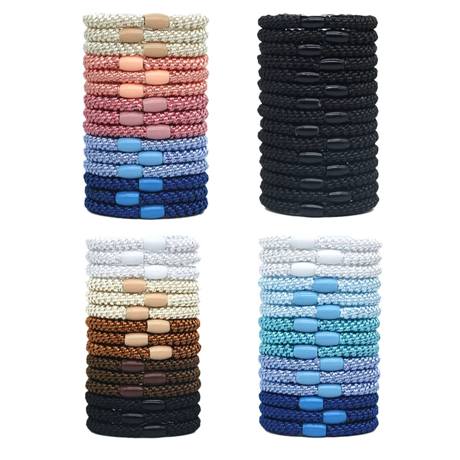 Hair Ties for Girls Women, 15 Pcs Elastics Hair Bands Ponytail Holders for Thick Hair, No Damage No Crease Hair Elastics