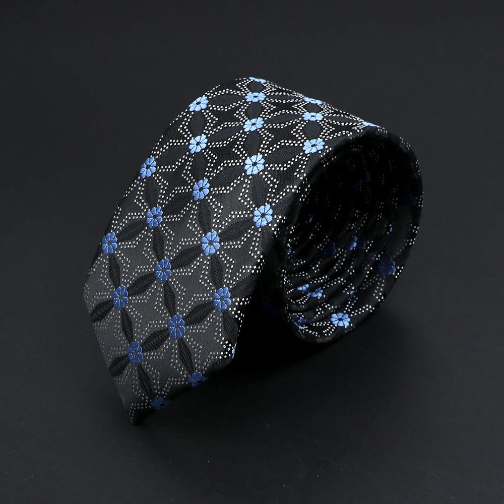 26 Styles Men's Jacquard Novelty Ties Skinny Floral Paisley Striped Necktie Business Narrow Suit Shirt Daily Wear Accessories