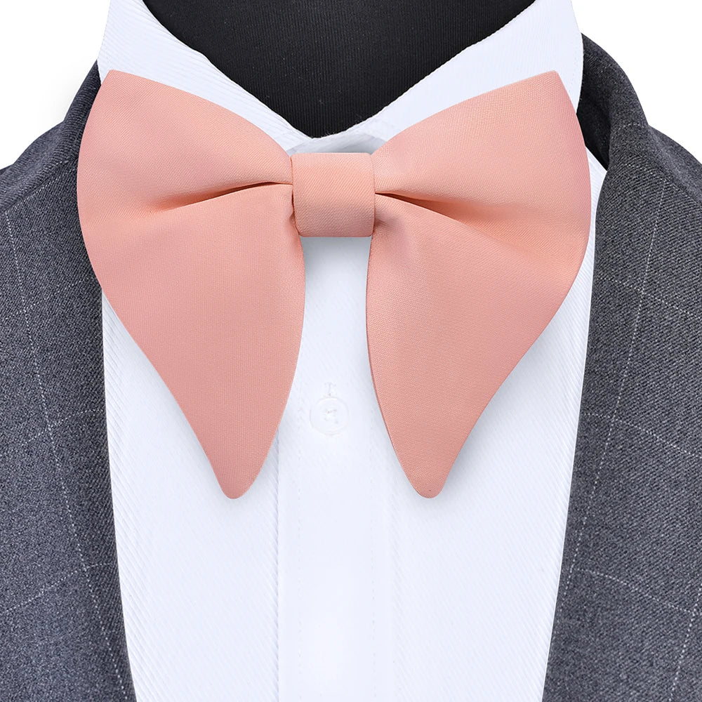 New Big Bow Ties Men's Solid Bowtie Red Black Yellow Fashion Bowknot For Men Wedding Party Accessories