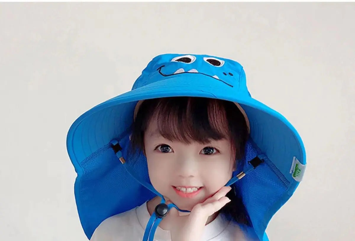 Kid Hat Summer Cap Sun Kindergarten Children UV Protection Baby Boys Girls Sun Caps Going Out Beach Large Brim Fisherman M9