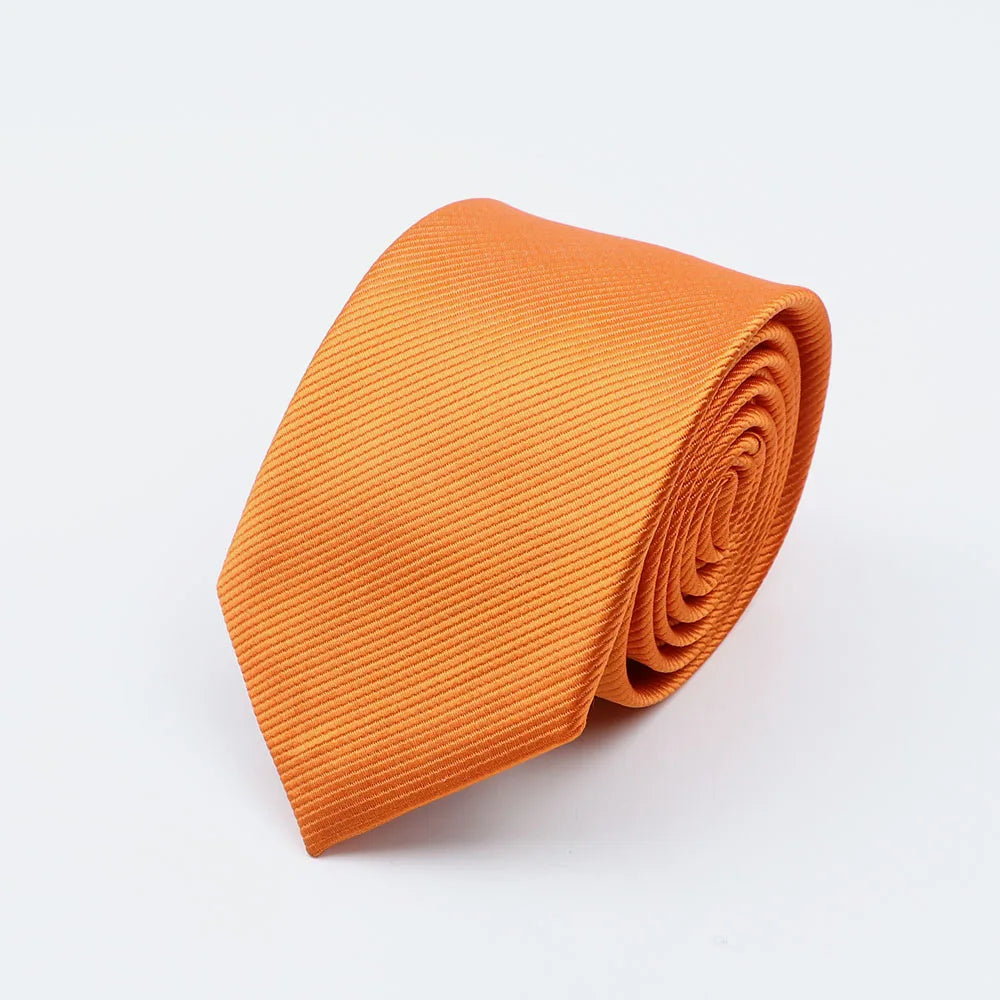 Cravate classique unie pour homme, cravate formelle à rayures, 6 cm, fine, pour mariage, slim, pour marié