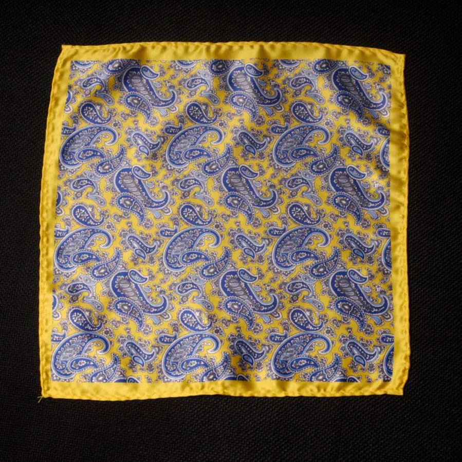 Mouchoir de poche de luxe pour homme, accessoire en soie, mouchoir de poche, foulard de poche, motif cachemire, pois, fête, mariage, bal de promo