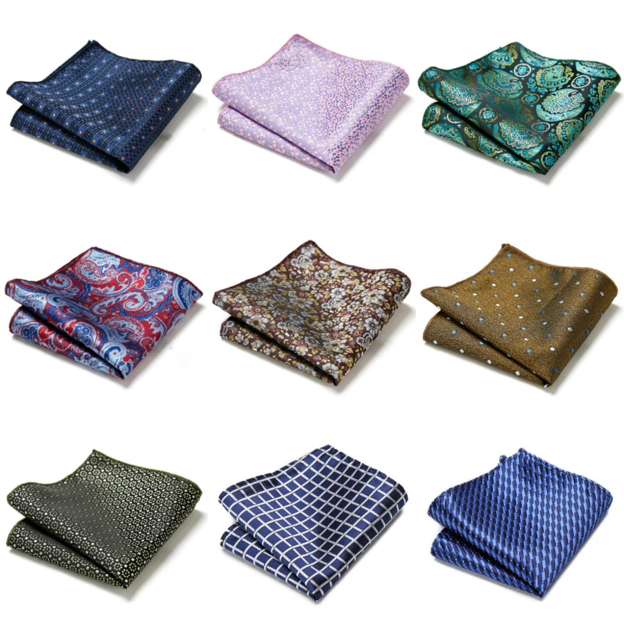 Pocket Square Handkerchief Nice Handmade Woven 100% Silk Hanky Pocket Square Printed hombre Pink Office Clothing accessories