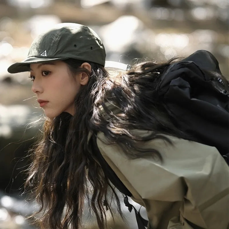 Casquette de baseball japonaise rétro à 5 panneaux pour femme, protection solaire, polyvalente, décontractée, souple, pour le printemps et l'été