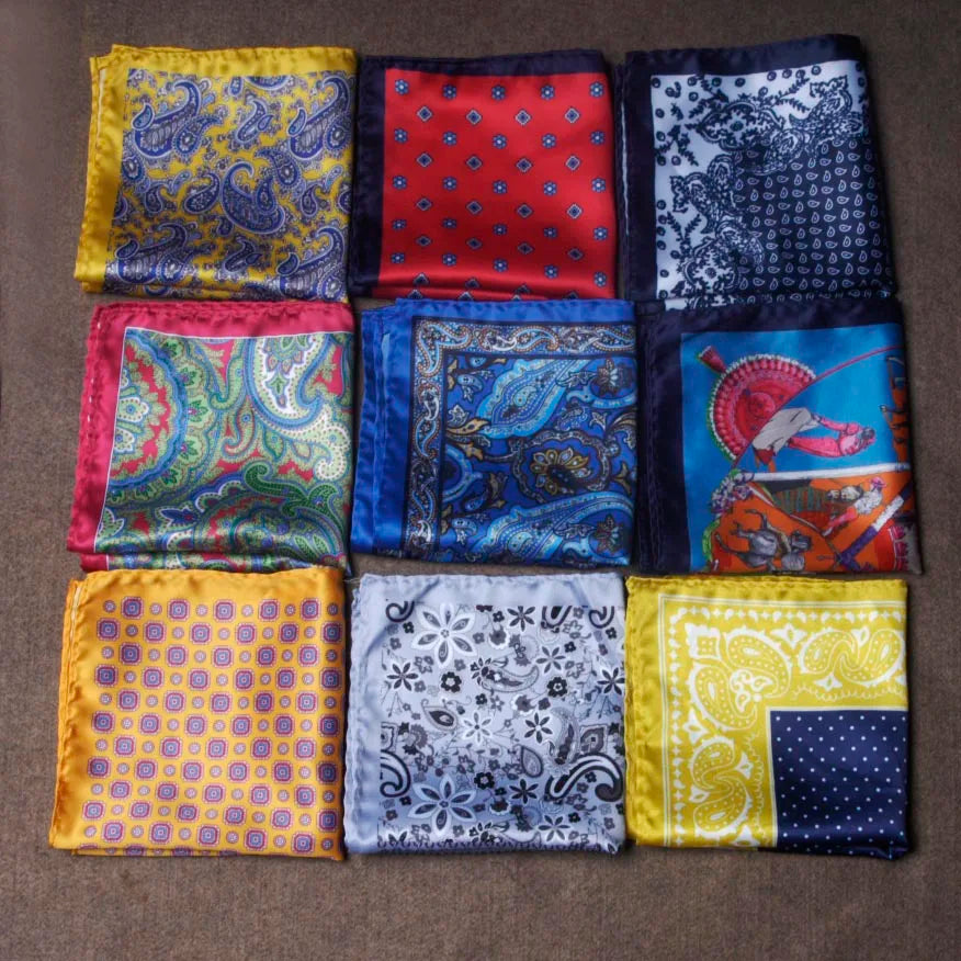 Mouchoir de poche de luxe pour homme, accessoire en soie, mouchoir de poche, foulard de poche, motif cachemire, pois, fête, mariage, bal de promo
