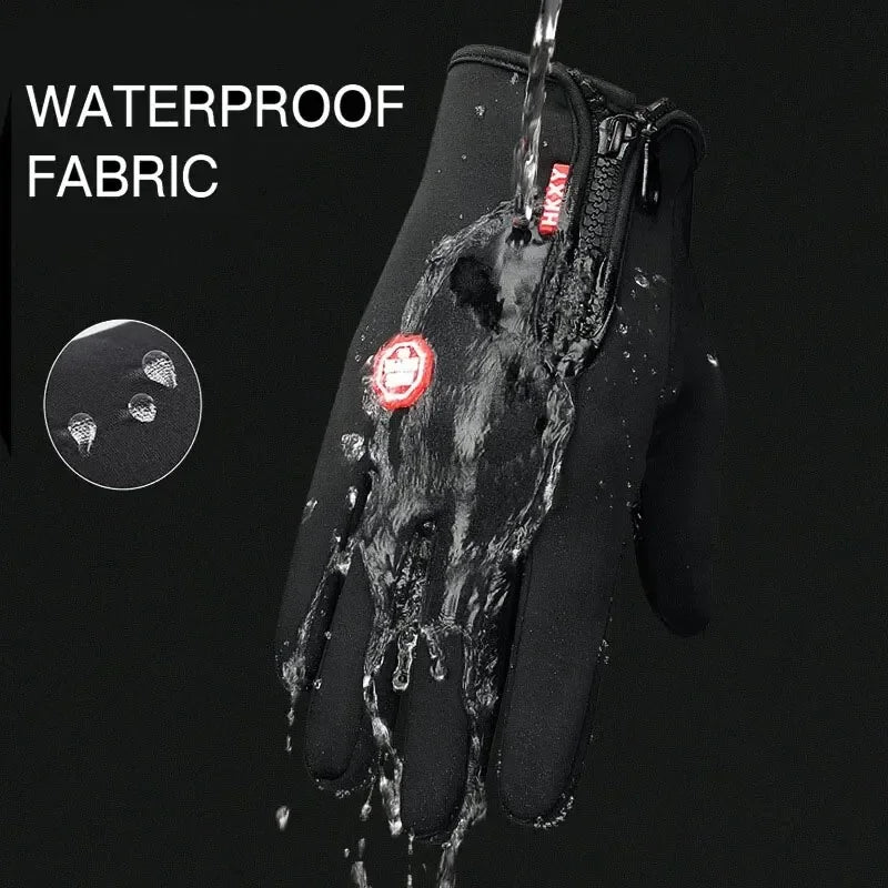 Gants de ski en velours pour écran tactile, chauds et imperméables, résistants au froid, pour l'automne et l'hiver