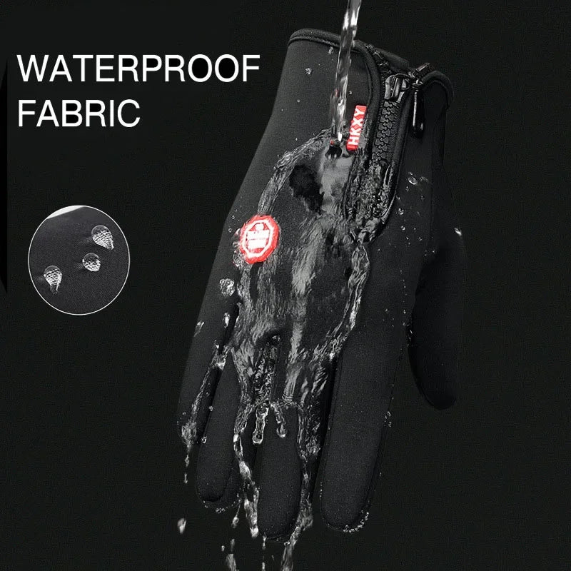 Gants de ski en velours pour écran tactile, chauds et imperméables, résistants au froid, pour l'automne et l'hiver
