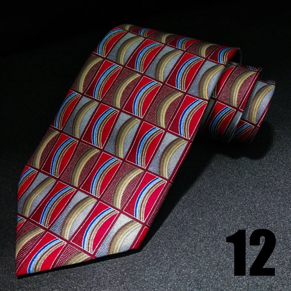 EASTEPIC Cravates de 10 cm de large pour hommes en costumes d'affaires Cravate pour hommes Accessoire Jacquard Impression de qualité Pure Soie Fête de mariage
