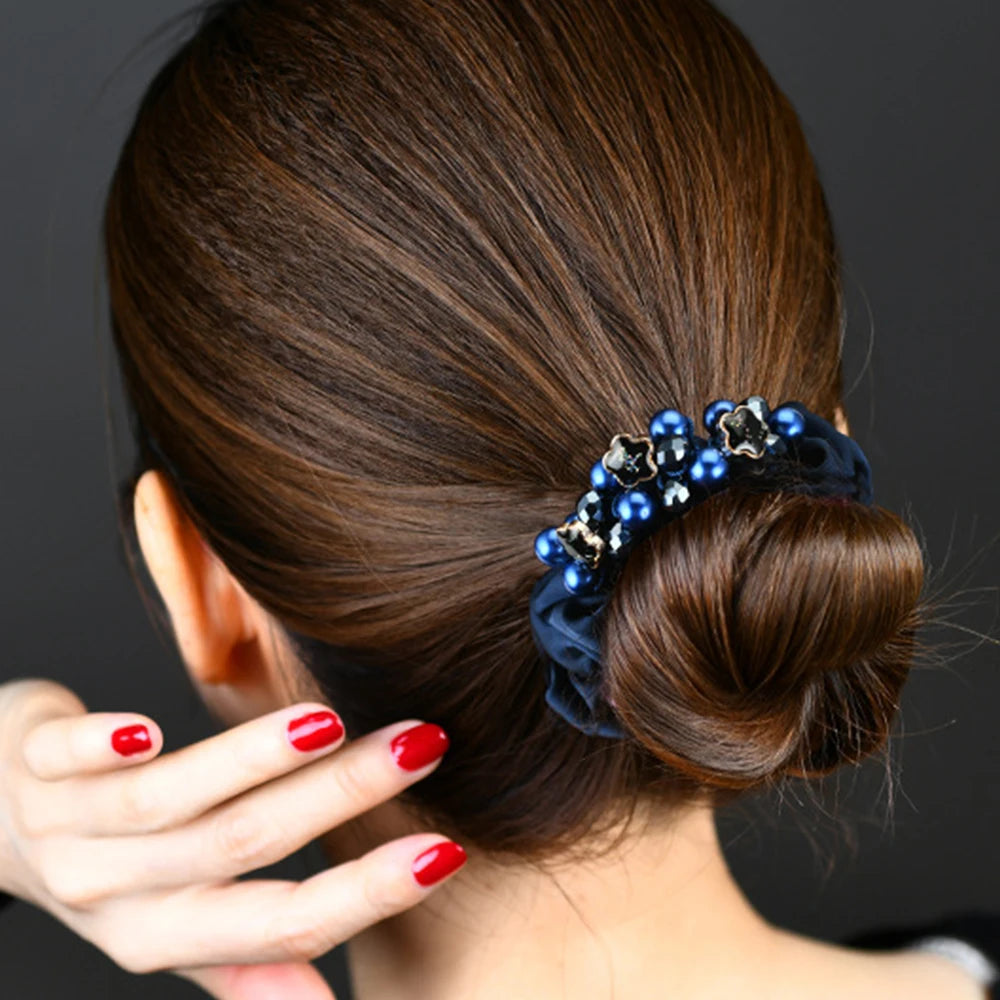 Élastiques à cheveux en perles de cristal pour femmes, élastiques brillants pour queue de cheval, bandeau en caoutchouc souple, accessoires pour cheveux au quotidien