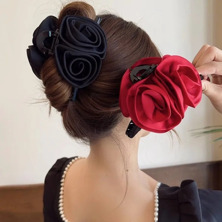 13cm Rose Shark Clip Large hair claw Elegant High-Grade Hair Accessories Pinzas Para El Cabello Заколка Для Волос