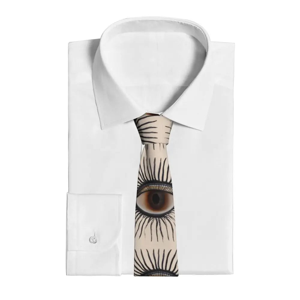 Cravate pour homme avec œil Illuminati, nouvelle impression 3D, style rétro décontracté, accessoire de qualité pour mariage