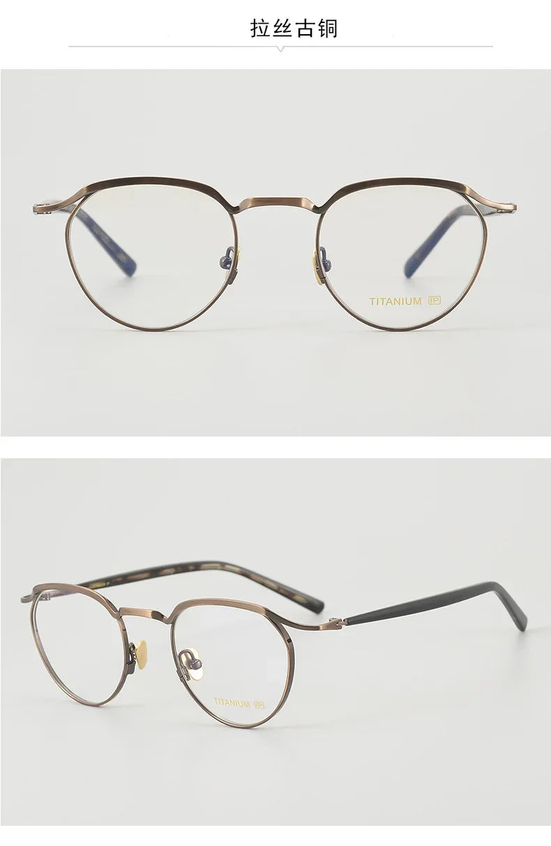 Top Quality Acetate Titanium Optical Glasses Frame Luxury Vintage Computer Eyeglasses Designer Ultra-Light Eyewear