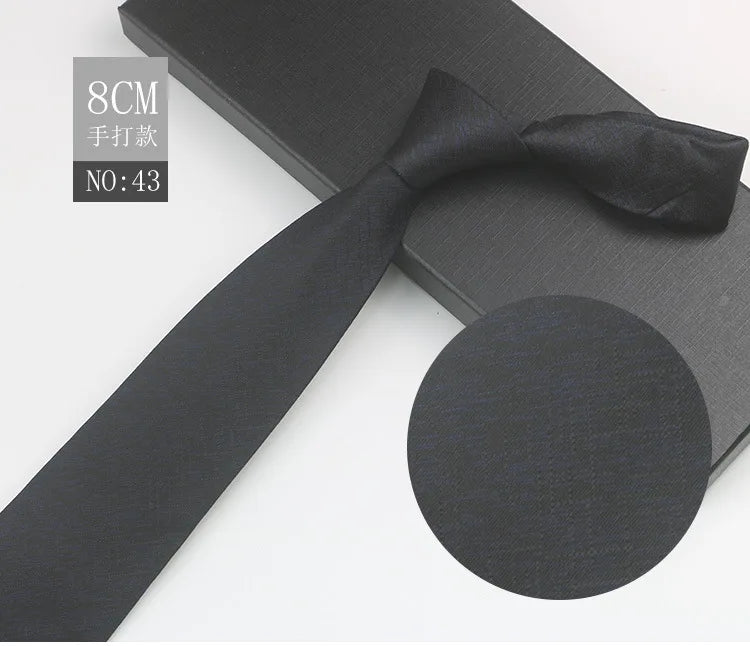 Cravate à fleurs en grille, tissée en gros, 8 cm, accessoires de mariage, bleu, homme, pois, cachemire, convient aux groupes, fêtes, bureau