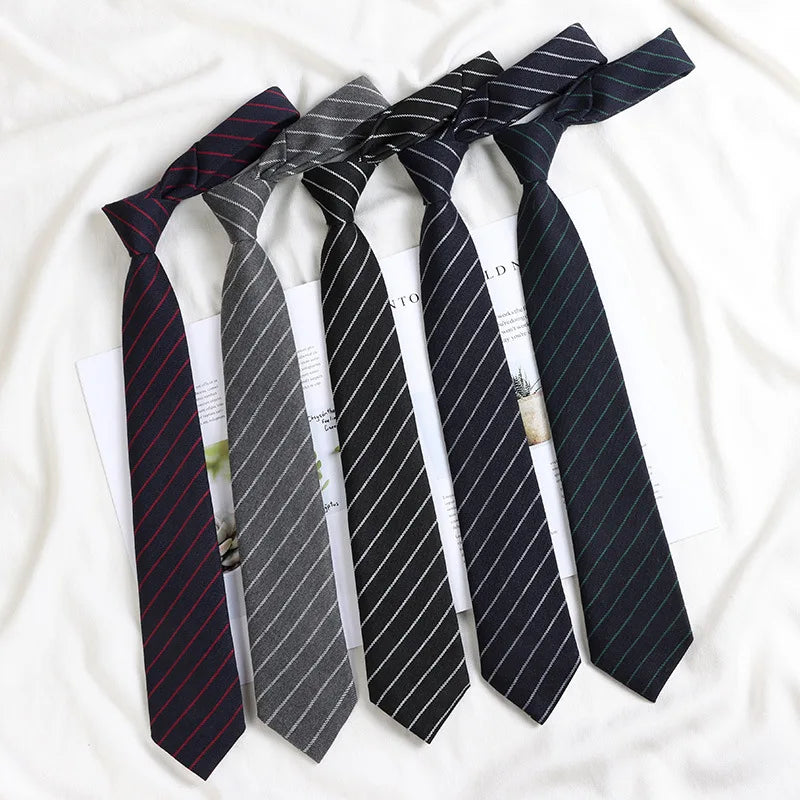 Korean style elegant Ties for men gifts Top clothes accessories Wedding Black Gray Striped JK Ladies Collar Slim Neck Bow tie