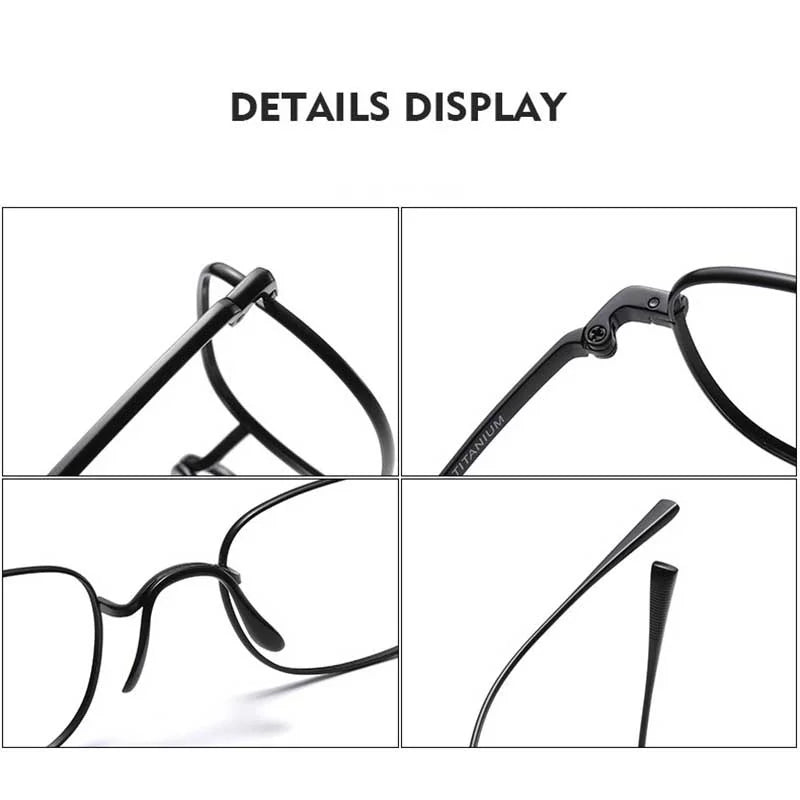 Vintage Small Square Oval 6.5g Ultra-Light Pure Titanium frame ,KJ45|Thin Frame of Golden Wire|For Men and Women