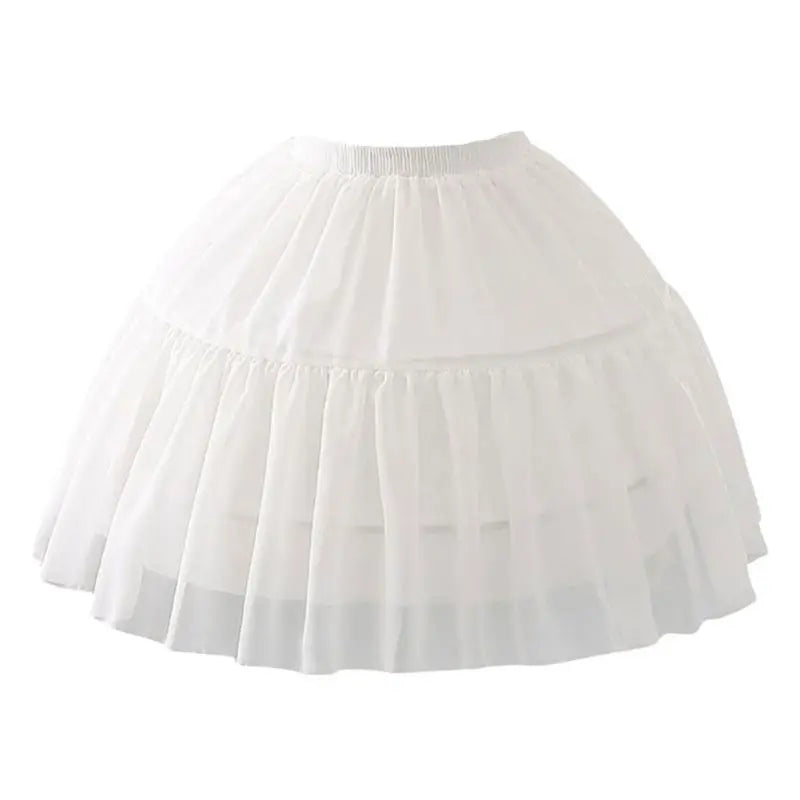 Lolita Adjustable Petticoat Black or White Short Petticoats for Wedding Lolita Cosplay Woman Girl Dress Underskirt