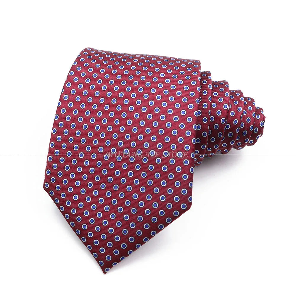 Cravate de luxe en soie imprimée fine de 7 cm pour homme, accessoire classique pour le bureau, les loisirs, les costumes et les fêtes de mariage