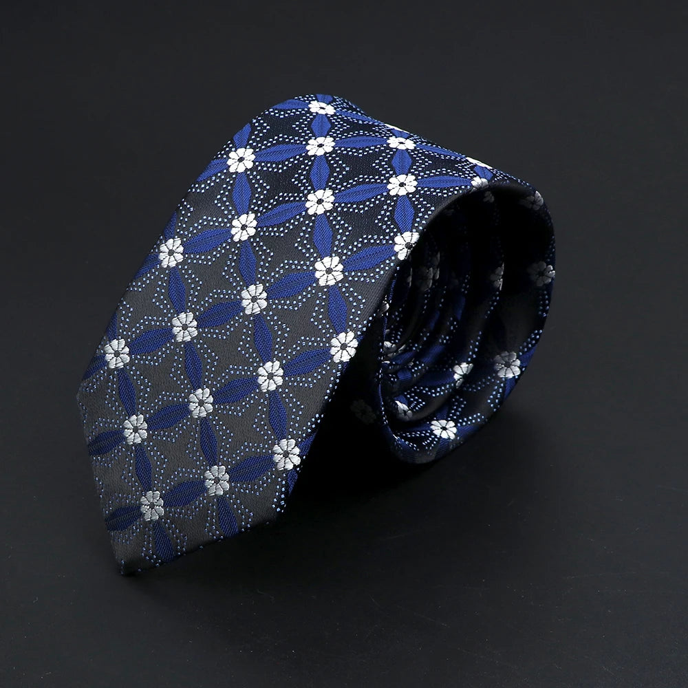 26 Styles Men's Jacquard Novelty Ties Skinny Floral Paisley Striped Necktie Business Narrow Suit Shirt Daily Wear Accessories