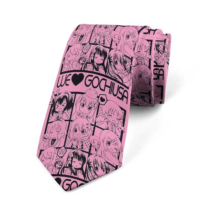Cravate unisexe pour homme, motif dessin animé, décontractée, créative, nouveauté, accessoires uniques, cadeaux d'affaires, accessoires pour chemises de mariage