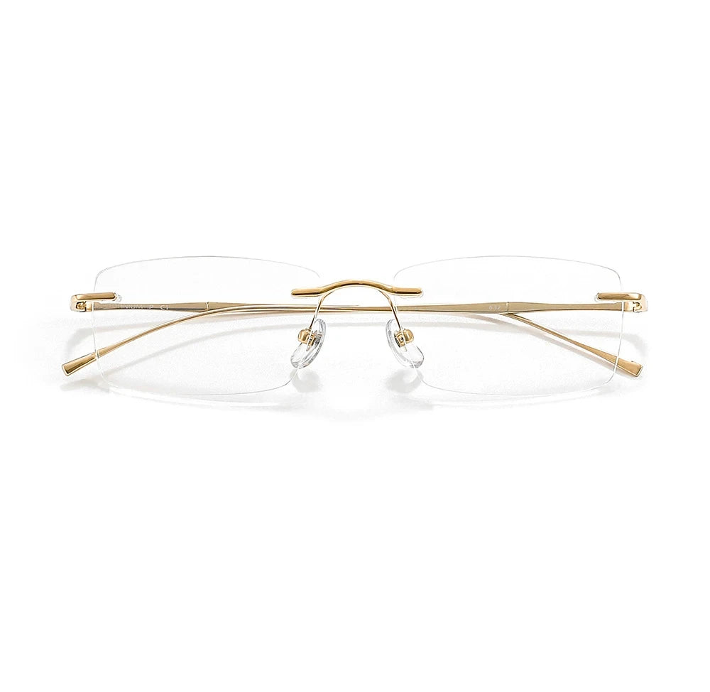 Ultra-light Pure Titanium New Rimless Glasses Frame Anti-blue Light Optical Frames Customize Prescription Eyeglasses for Men