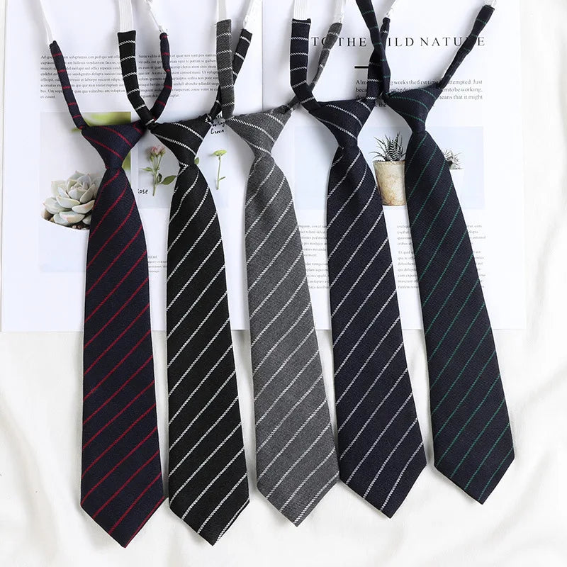 Korean style elegant Ties for men gifts Top clothes accessories Wedding Black Gray Striped JK Ladies Collar Slim Neck Bow tie